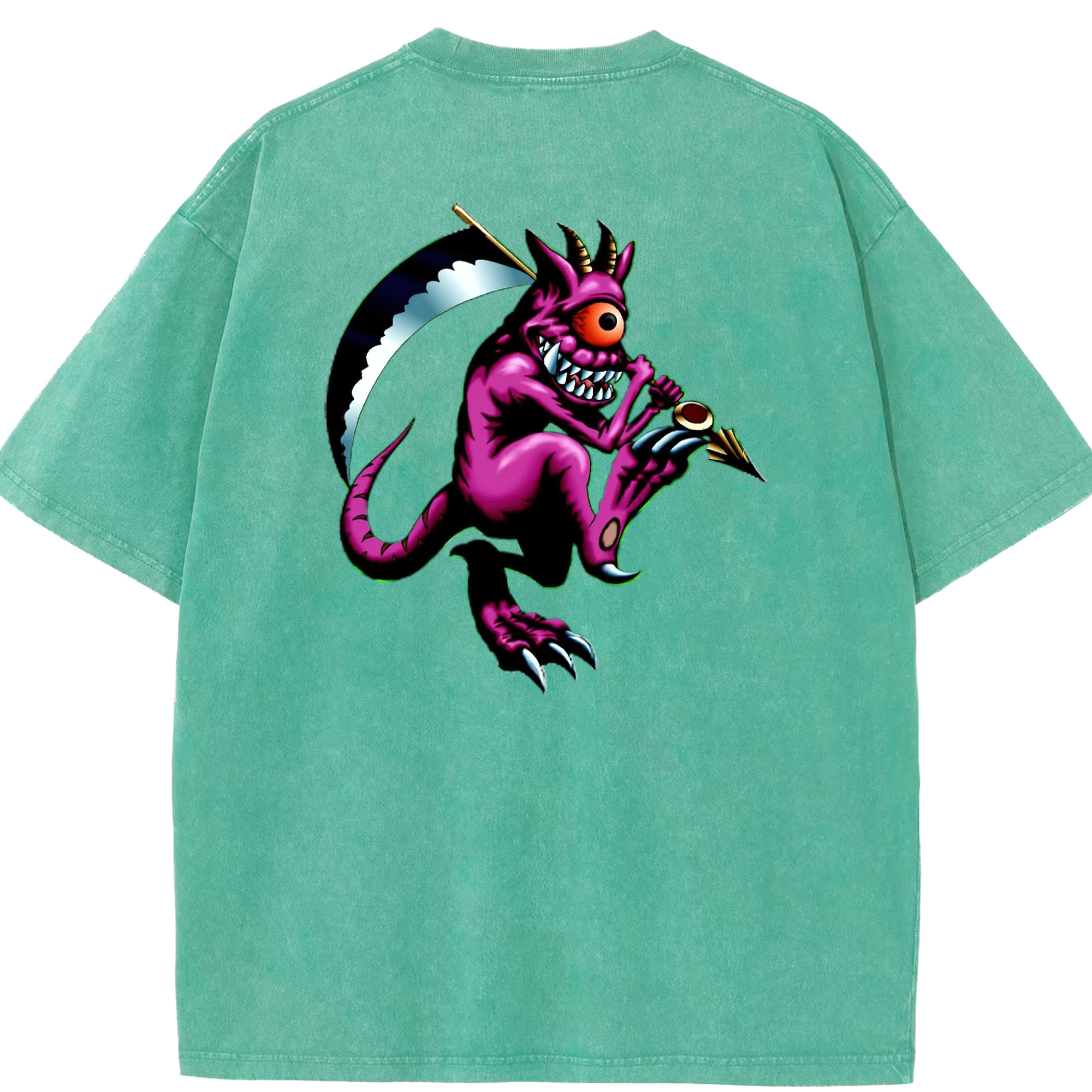 （画像用） 遊☆戯☆王 Yu-Gi-Oh! 綿100% ヴィンテージ風 半袖Tシャツ（背面プリント）